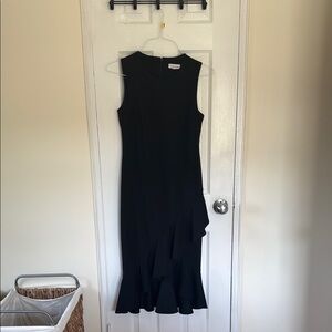 Calvin Klein Black Asymmetrical Dress